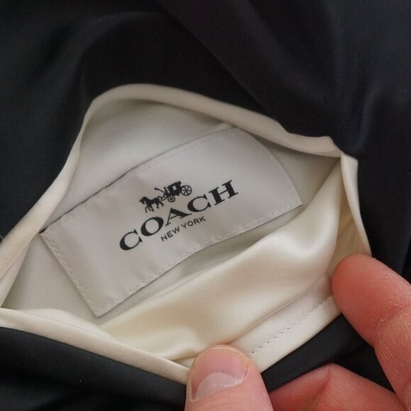 Coach New York Black Pink Floral Reversible Button Up Varsity Bomber Jacket M - Picture 13 of 15